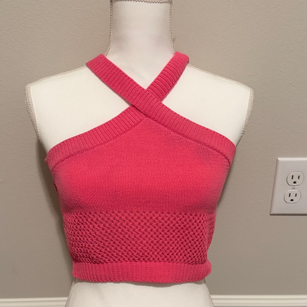 Zara Vibrant Pink Knit Top